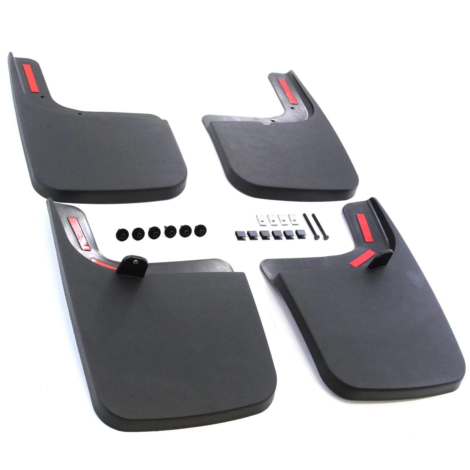 Red Hound Auto Suitable with Ford (2017-2020 F-250 F-350 Super Duty) Mud Flaps Splash Guards Front and Rear Molded 4pc Full Set (for Vehicles with OEM Fender Flares/Trim)