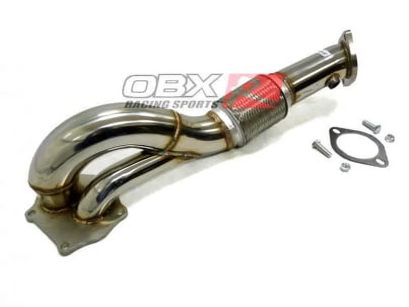 Stainless steel Straight Flow Pipe Fits For 2008 thru 2014 Mitsubishi EVO-X 2.0L 4B11 By Maximizer