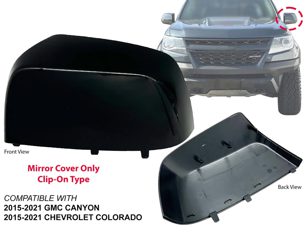 APA Replacement Paint to Match Black Mirror Cap Coating for 2015 - 2021 COLORADO CANYON Pickup Driver Left Side 23191153