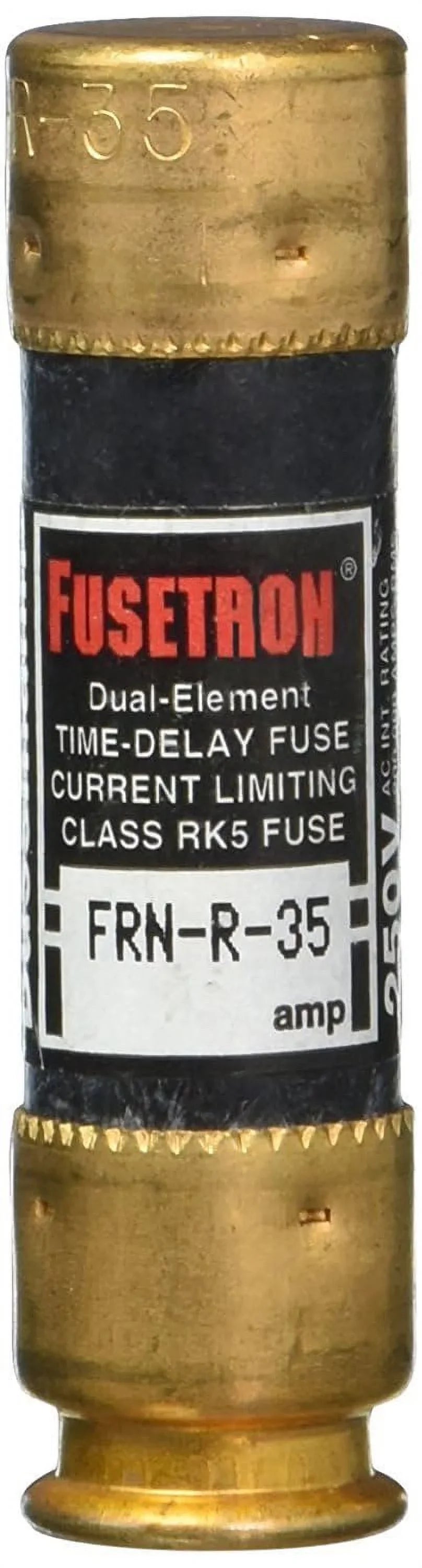 Bussman BP/FRN-R-35 35 Amp 250Vac Non-Indicating Dual-Element Time Delay Fuse