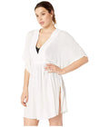 Ralph Lauren Crinkle Rayon Coating Up Tunic Dress, Choose Sz/Color: XL/White