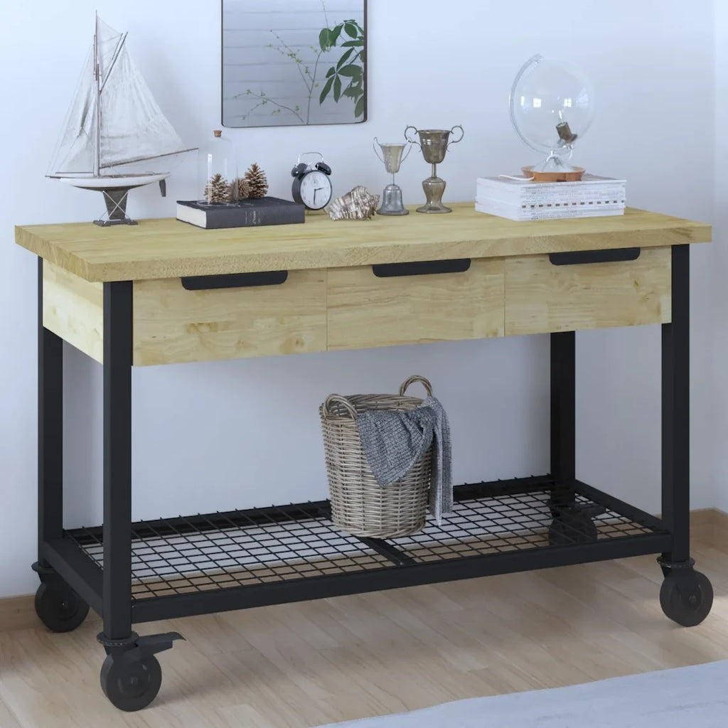Rove 62" Industrial Metal & Wood Workbench