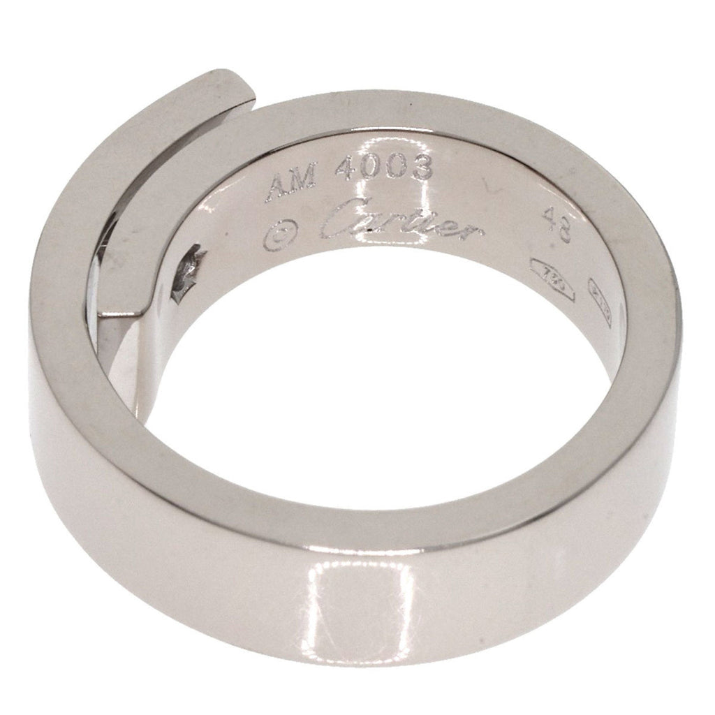 Pre-Owned Cartier Anniversary 1P Diamond #48 Ring, K18 White Gold, Women's, CARTIER (Good)