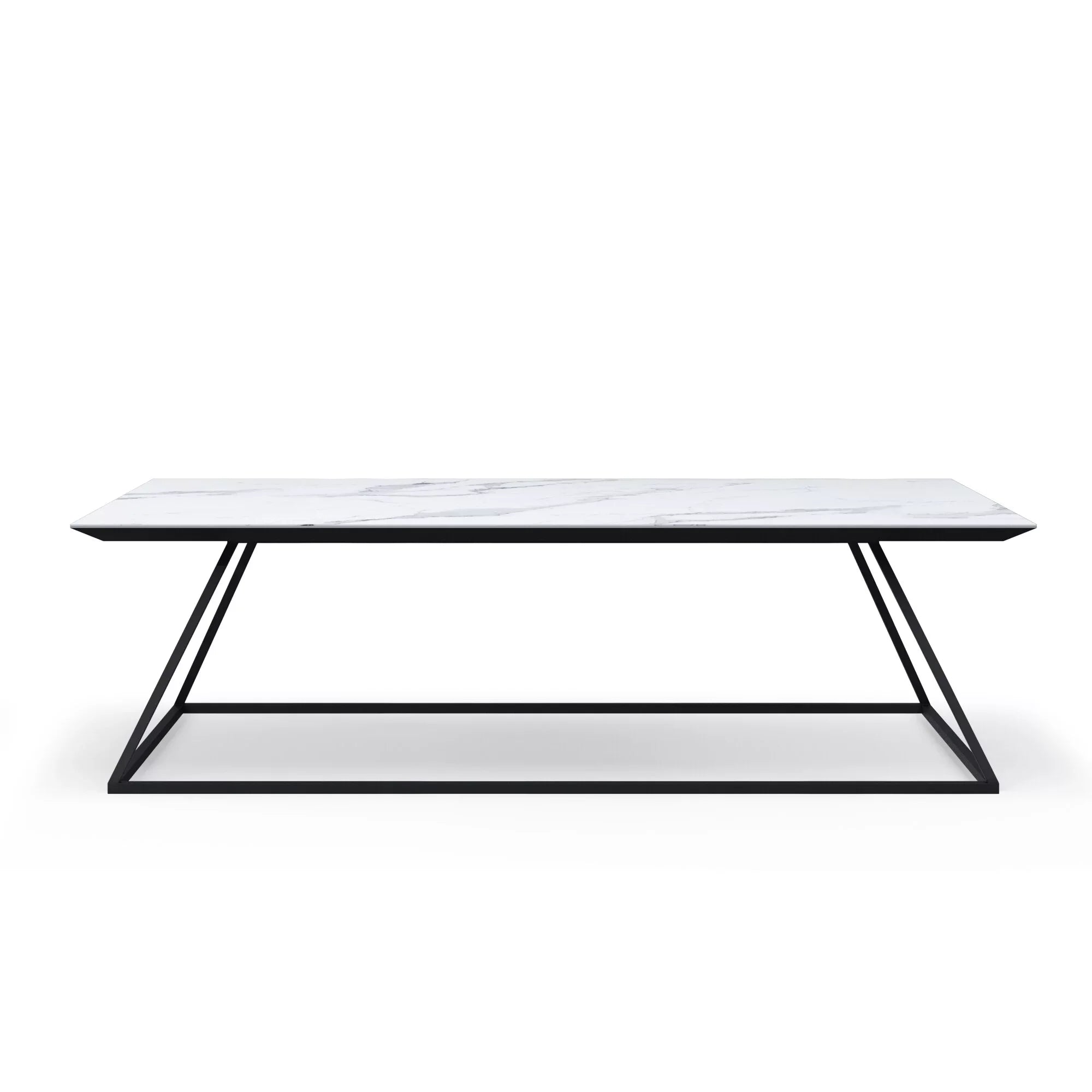 B-Modern Savvy Modern White Carrara Coffee Table