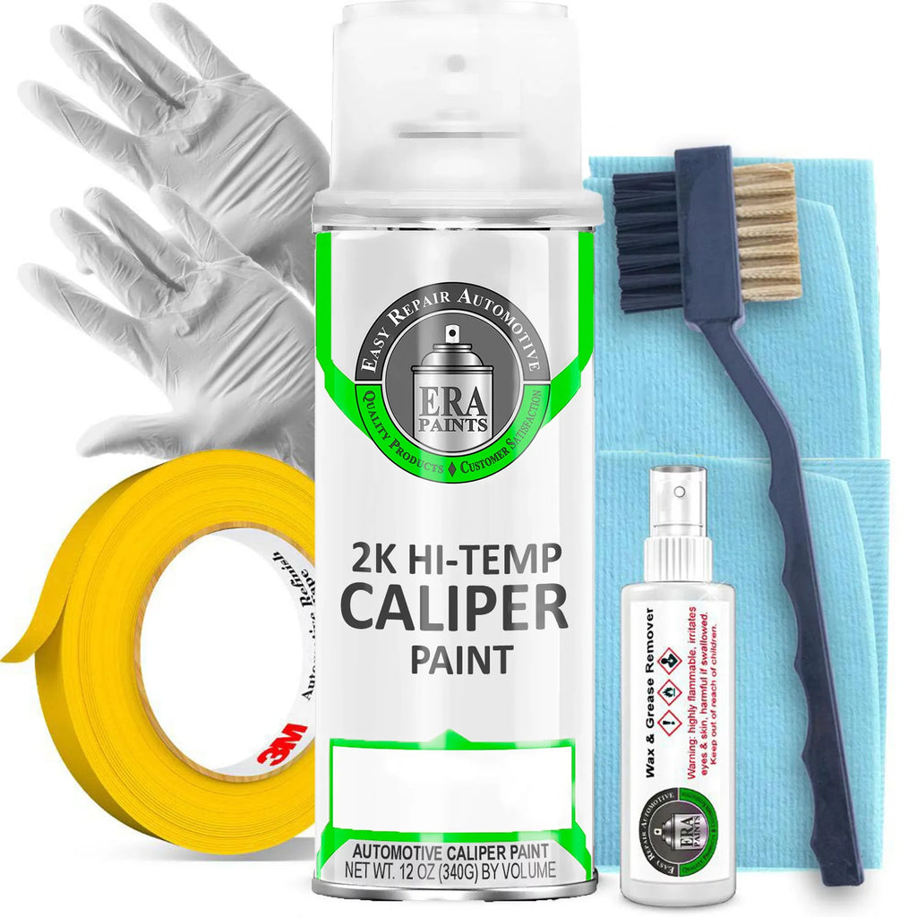ERA Paints Green Brake Caliper Paint Kit With Omni-Curing Catalyst - 2K Aerosol High Gloss Chemical Strong and Extremely Long-lasting Against Color Fade and Brake Fluid