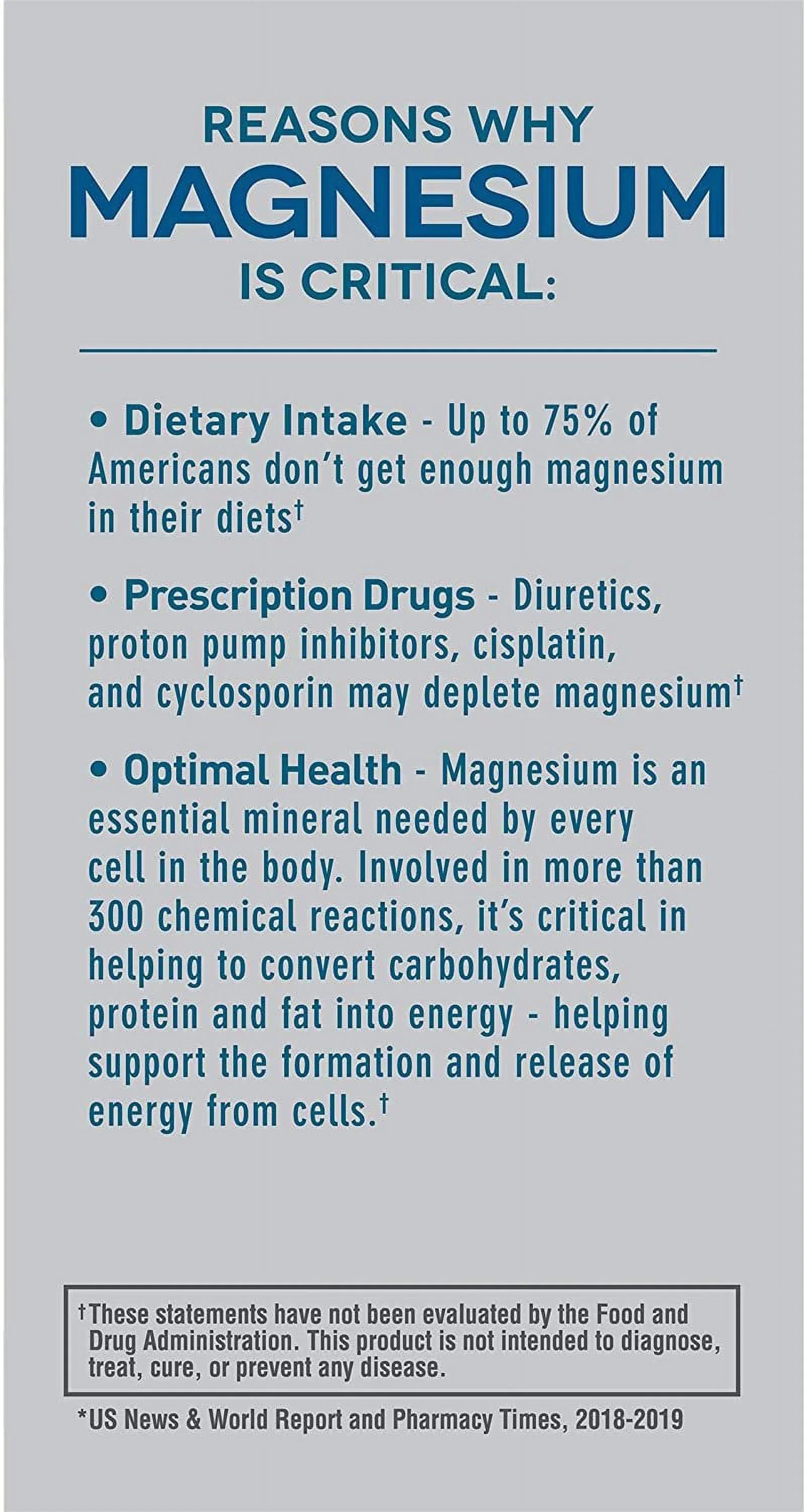 MagOx 400 Magnesium Oxide Dietary Supplement Most Concentrated form of Magnesium 120 Tablets