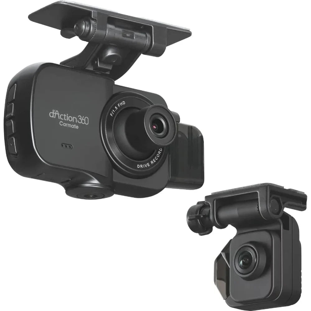 Razo Dash Cam DC4000RA, Simultaneous 3-Ch 360-Degree Recording, Records All Surroundings at Once, Wrap All Blind Spots, Built-in GPS, G-Sensor Impact Detection with 32GB microSD Card - (Open Box)