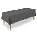 Lann's Linens Polyester Tablecloth - 70" x 120" Rectangular - Dark Gray