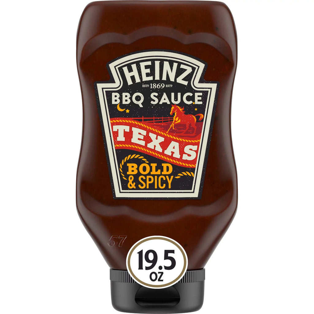 Heinz Texas Style Bold & Spicy BBQ Sauce (19.5 oz Bottles, Pack of 6)