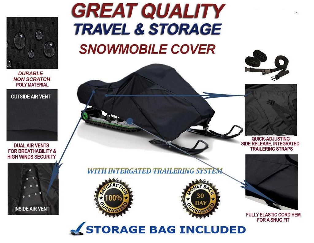 300D Snowmobile Travel and Storage Coating Fitting for 2007-2009 Arctic Cat M1000 Sno Pro 153 Sleds. Slush and Mud Protection