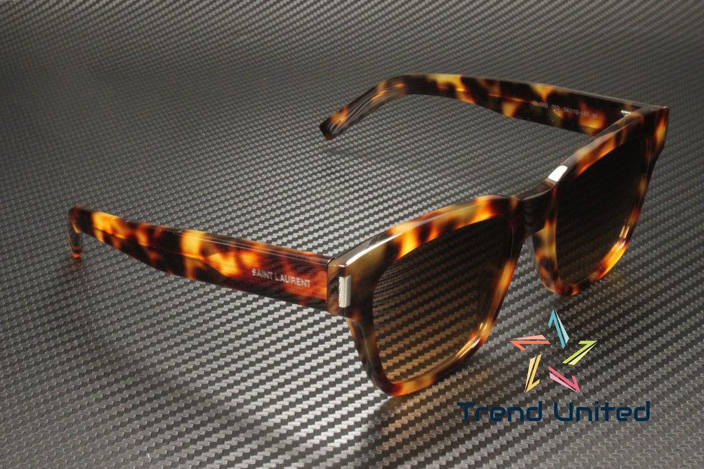 SAINT LAURENT SL 560 003 Squared Acetate Havana Brown 54 mm Unisex Sunglasses