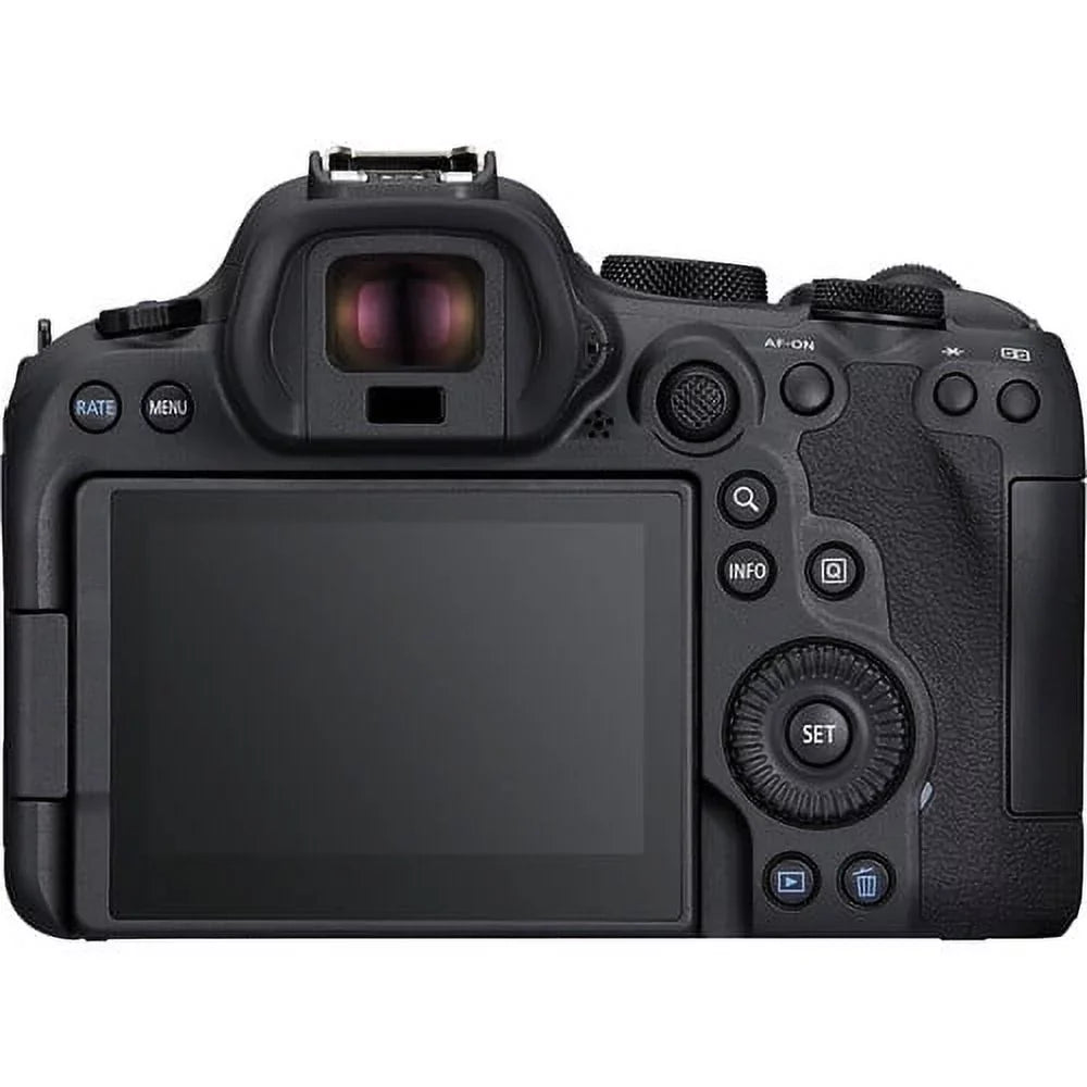 Canon EOS R6 Mark II Mirrorless Camera (5666C002) + Canon RF 24-70mm Lens + 64GB Memory Card + Case + Corel Photo Software + 2 x LPE6 Battery + External Charger + Card Reader + More