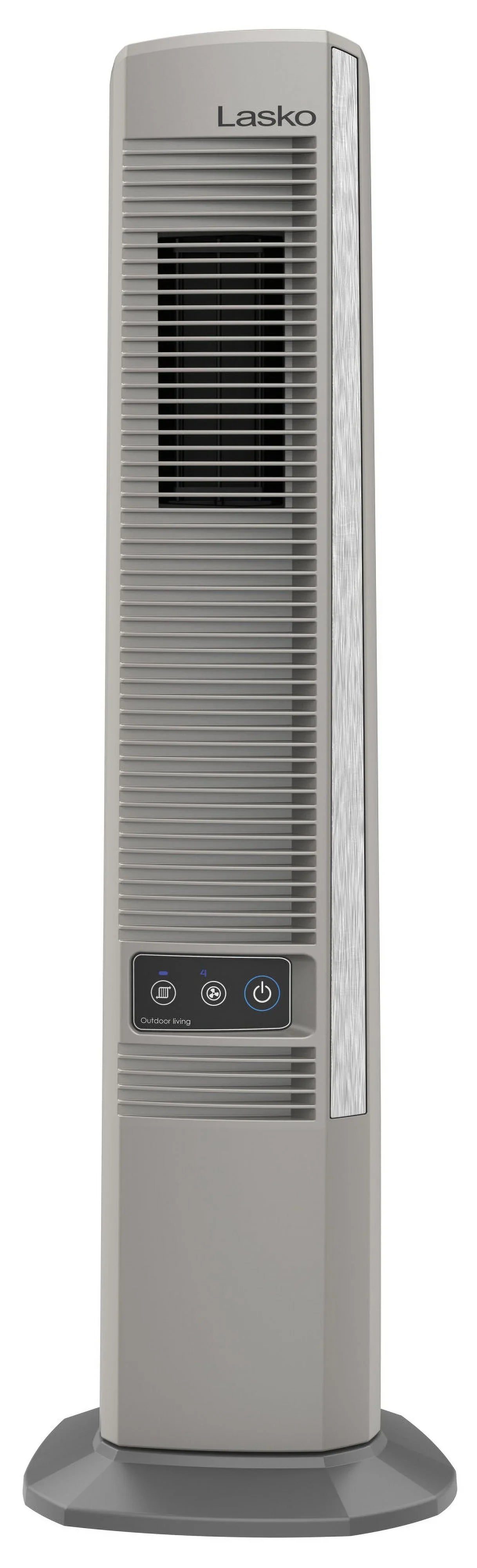 Lasko 42" Outdoor Living Tower Fan for Decks and Patios with 4 Speeds, Beige, YF202, New