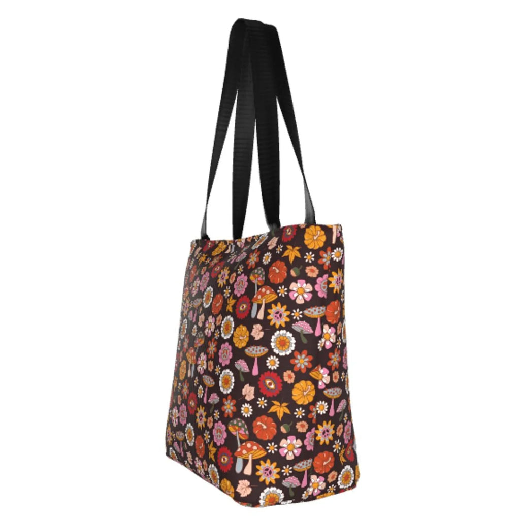 Lukts 70s Groovy Hippie Retro Tote Bag,Shoulder Bag Women'S Hobos Handbags Large Capacity Shopping Bag