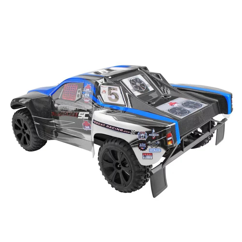 Redcat Racing Blackout SC Brushed Electric Motor RC Short Course Truck, Blue