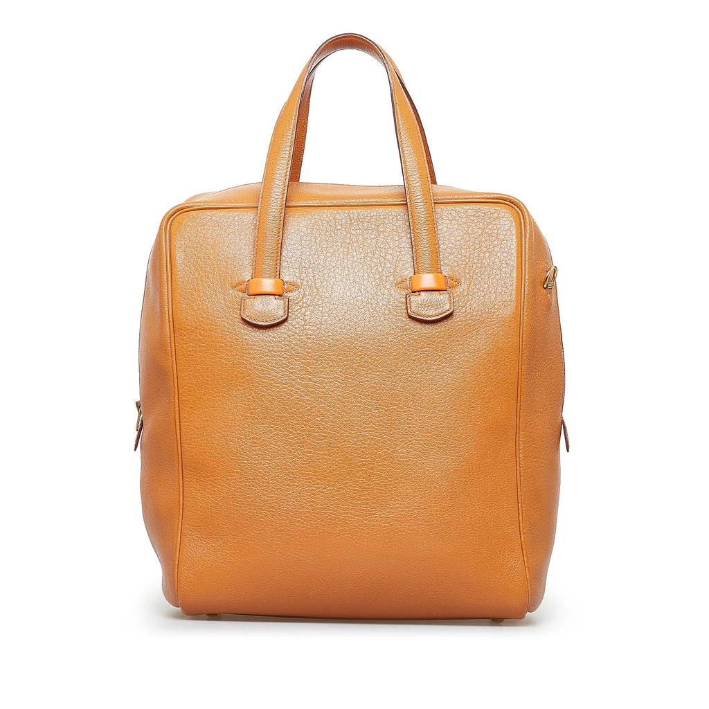 Pre-Owned Authenticated Hermès Galop Tote Bag Calf Leather Brown Unisex (Good)