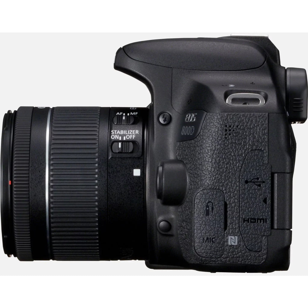 Canon EOS 800D 24.2 Megapixel Digital SLR Camera with Lens, 0.71", 2.17", Black