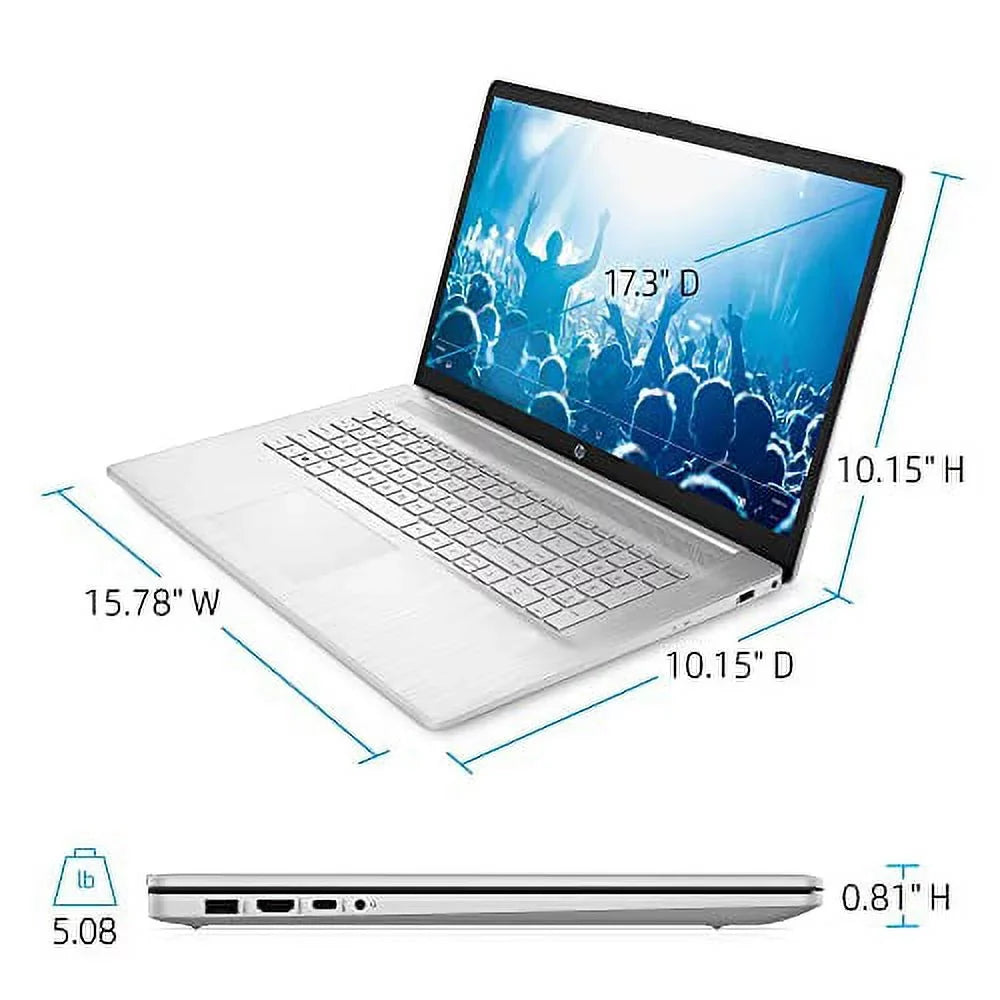 HP High Performance Business Laptop 2022, 17.3" FHD IPS, i5-1135G7 4-Core, Iris Xe Graphics, 12GB DDR4, 256GB SSD, USB-C, Fullsize Backlit Keyboard, Windows 11, COU 32GB USB