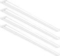 QCAI 8FT LED Shop Light 110W [6-lamp T8 Fluorescent Equiv.], Compact 8 Foot Strip Lights, 12500LM, 5000K, Commercial Grade Flush Mount Ultra Slim LED Wraparound for Garage Office Warehouse, 4 Pack