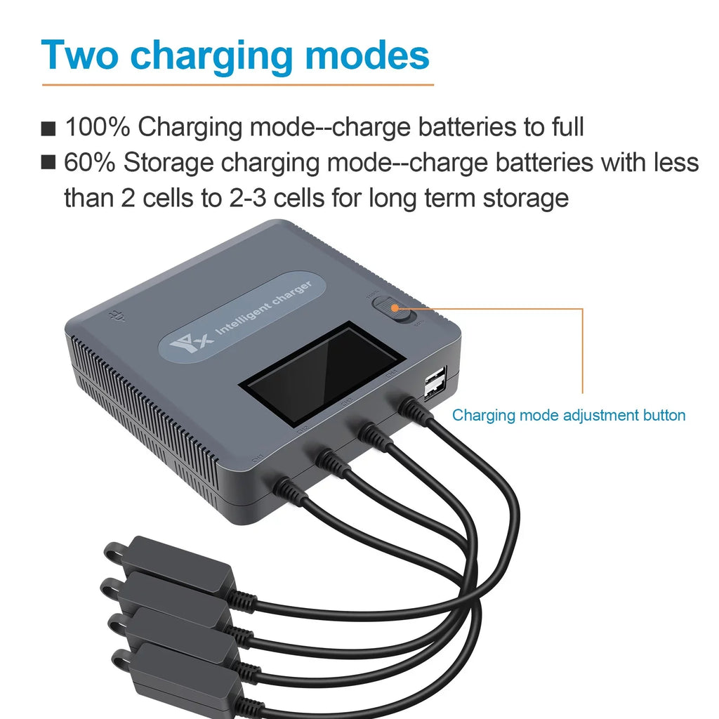 ZiSUGP Matching With DJI Mavic Air 2 And Air 2S Battery Charger Hub With LCD Display 6 In 1 Quick Battery Charger Charging Accessories Photography Drones with Camera 4k
