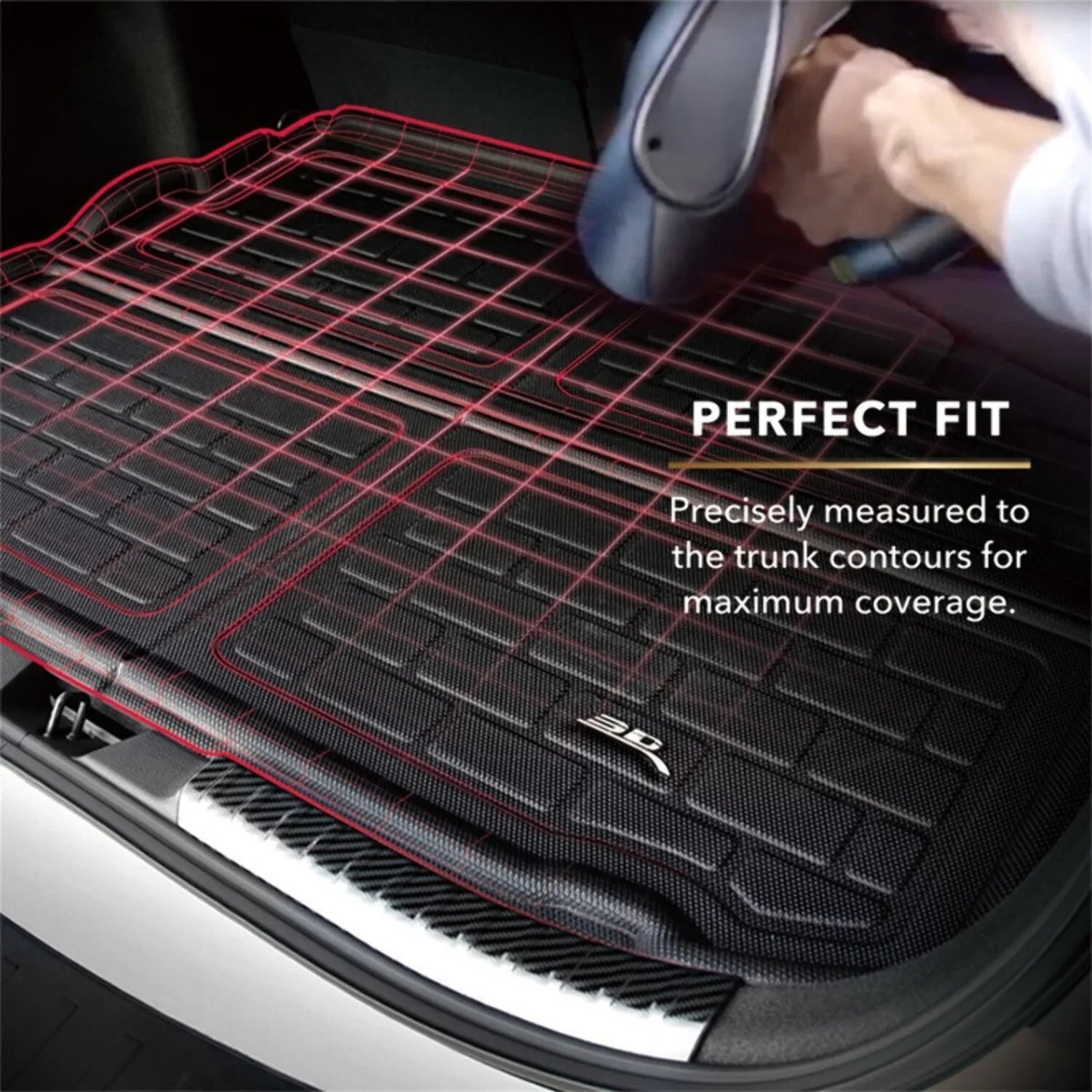 3D MAXpider KAGU Cargo Liner (BLACK) Fitting with TOYOTA HIGHLANDER 2008-2013 - Cargo Liner