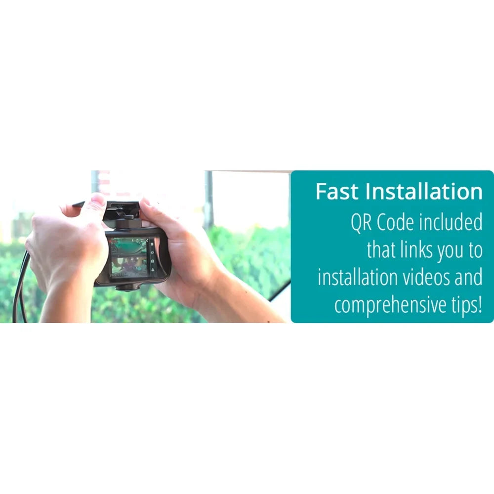 Razo Dash Cam DC4000RA, Simultaneous 3-Ch 360-Degree Recording, Records All Surroundings at Once, Wrap All Blind Spots, Built-in GPS, G-Sensor Impact Detection with 32GB microSD Card - (Open Box)