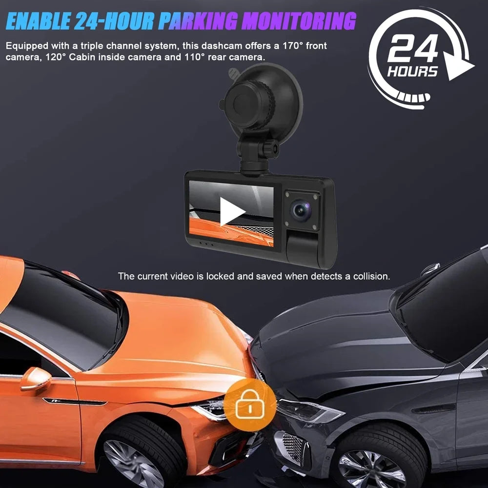 Walmeck Dash Cam, Car Camera Recorder with Touched Screen Mirror, WIFI Interconnection for Enhanced Auto Safety Monitoring