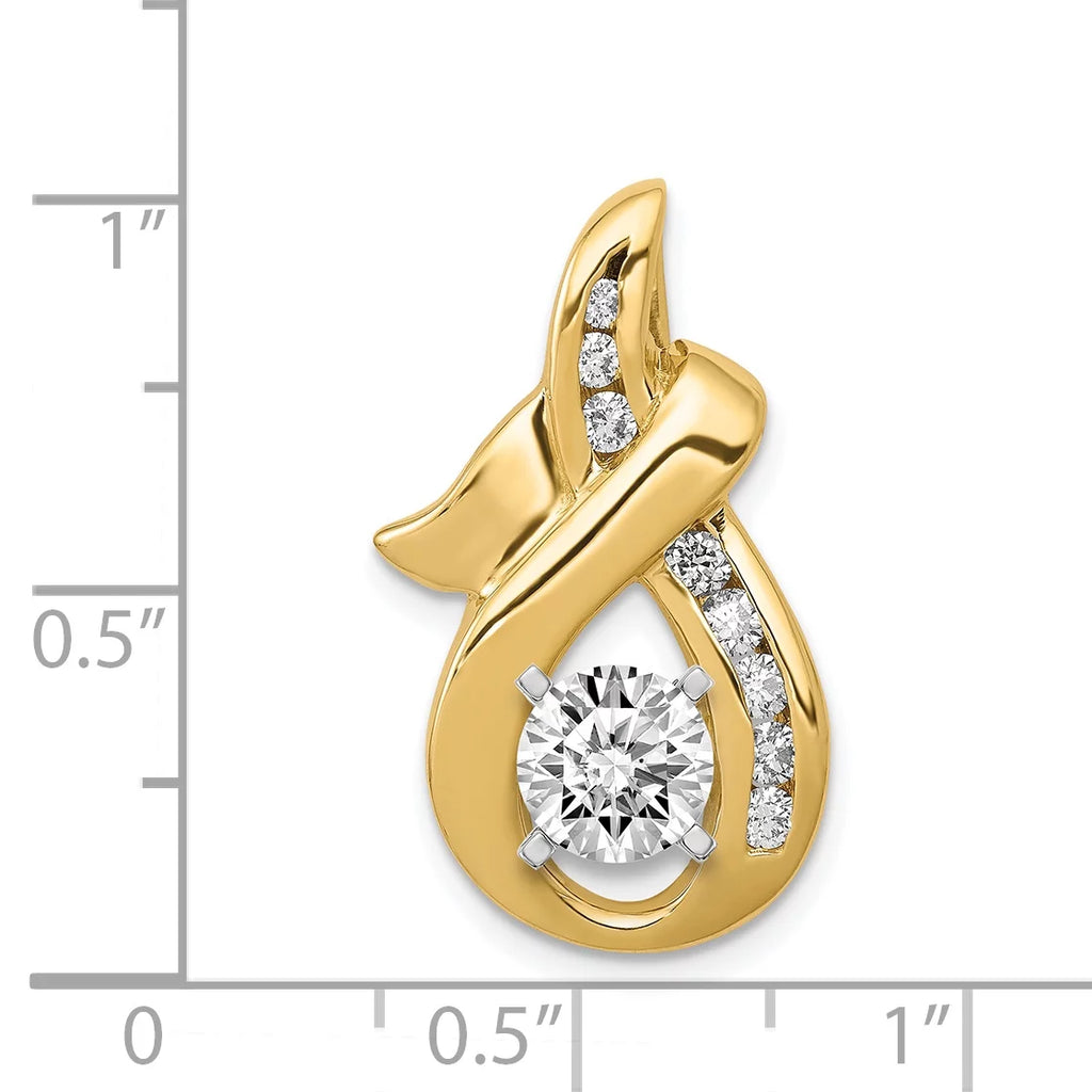 14k VS Diamond Semi-mount Peg Slide Q-XS539VS