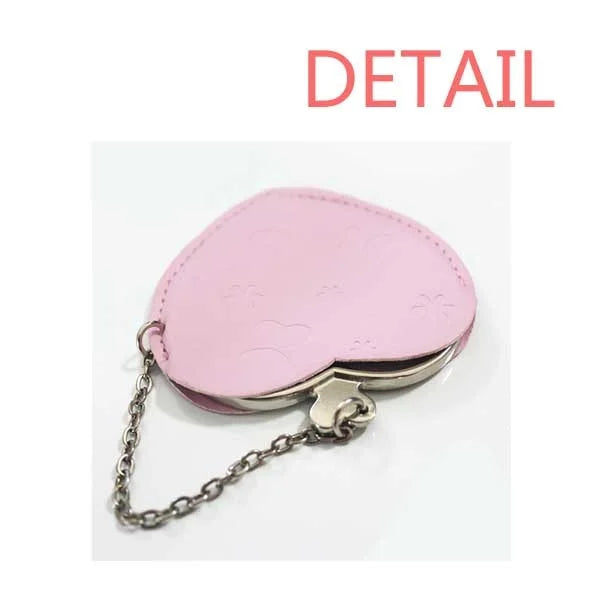Joy To The World Quote Style Mirror Travel Purse Makeup Heart Pink