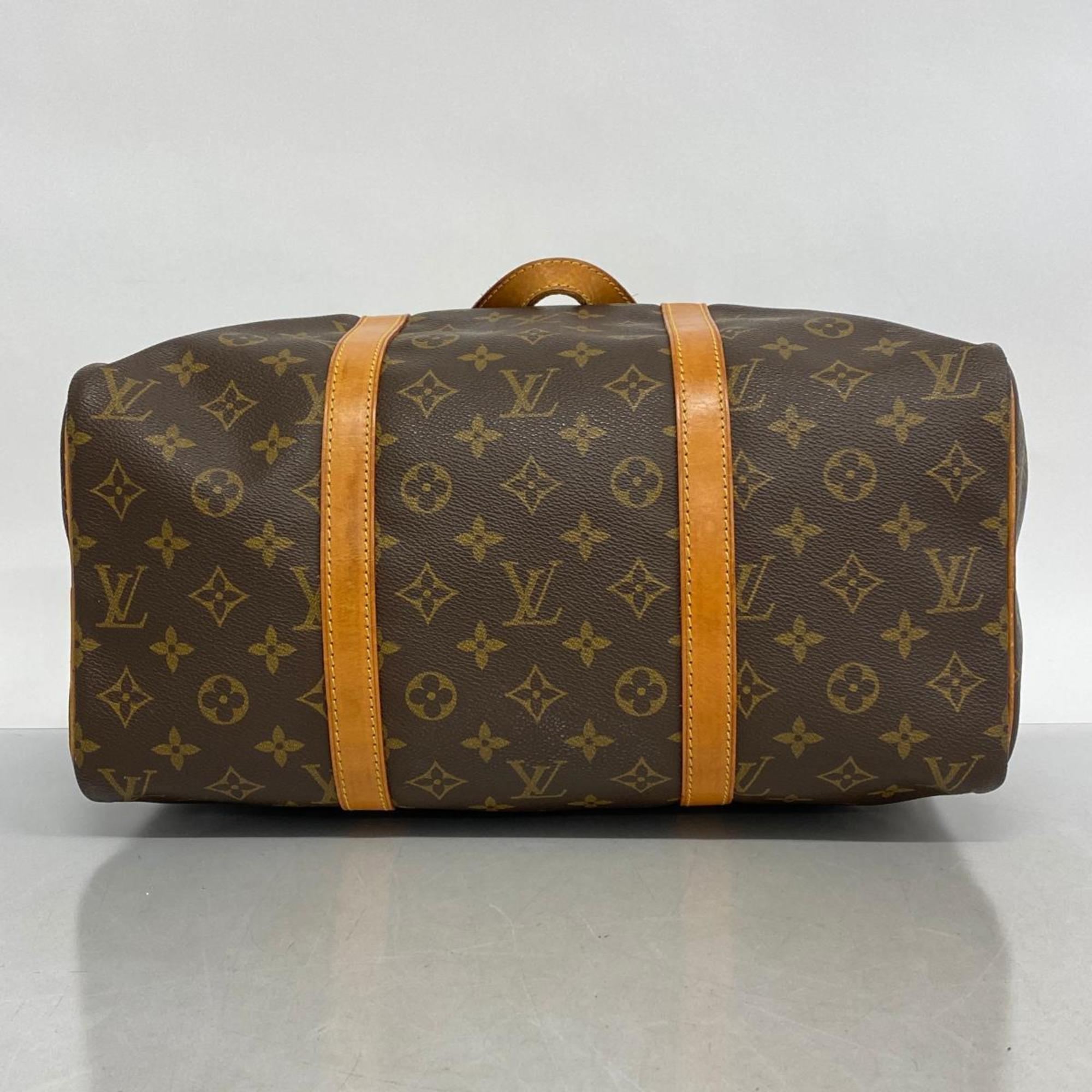 Pre-Owned Louis Vuitton Boston Bag Monogram Saxe Souple 35 M41626 Brown Men's Women's (Good)