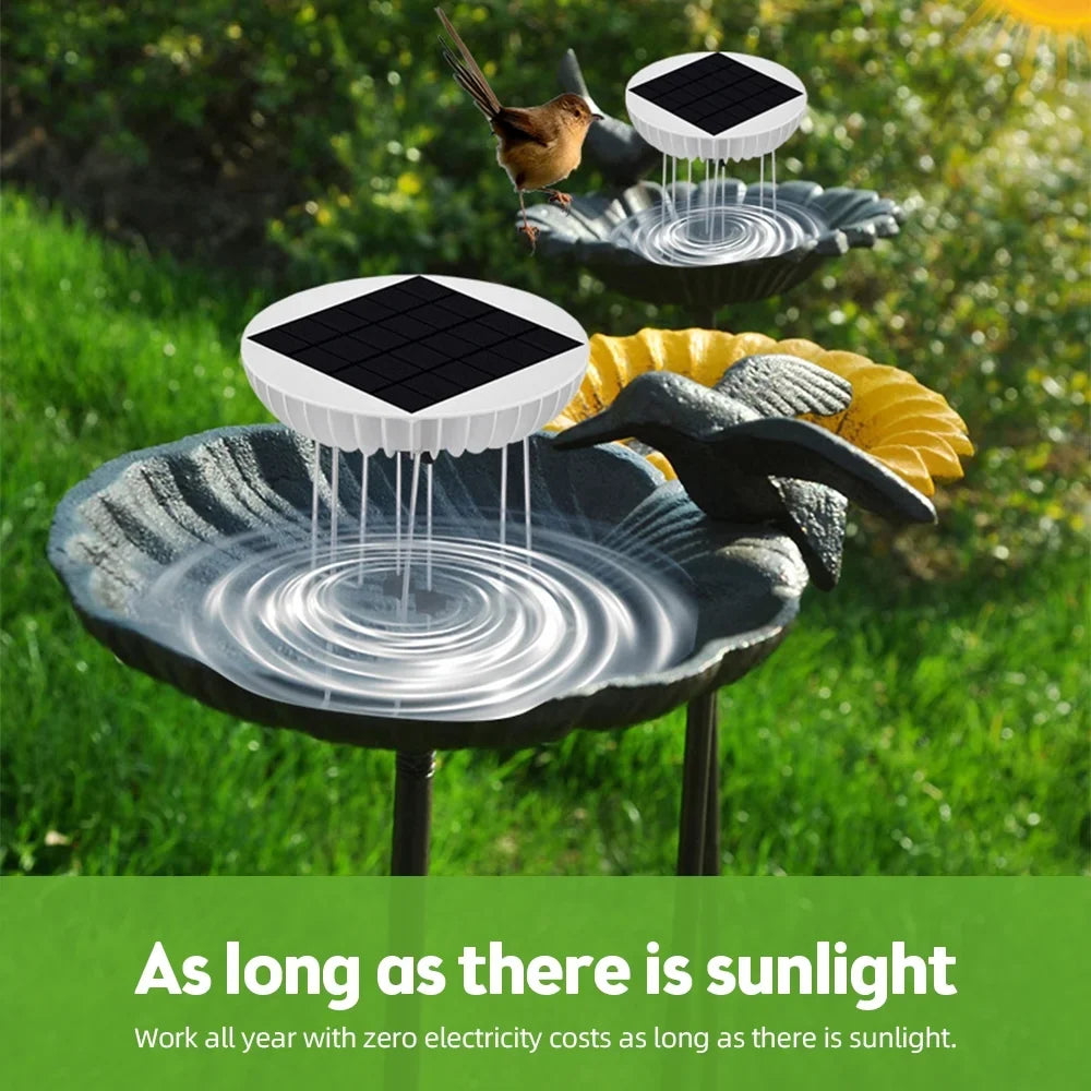 Walmeck Solar Water Wiggler for Bird Bath, Maker, 3.7V 1500mAh Backup Battery, Brushless Motor