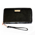 Adrienne Vittadini RFID Patent Croc Textured Wristlet Wallet Phone Case