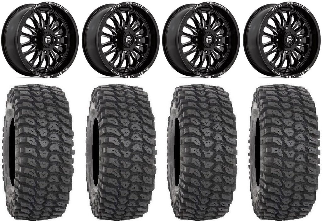 Fuel ARC 18" Wheels Black 36" XCR350 Tires Polaris RZR XP 1000 / PRO XP / Ranger XP 900/1000