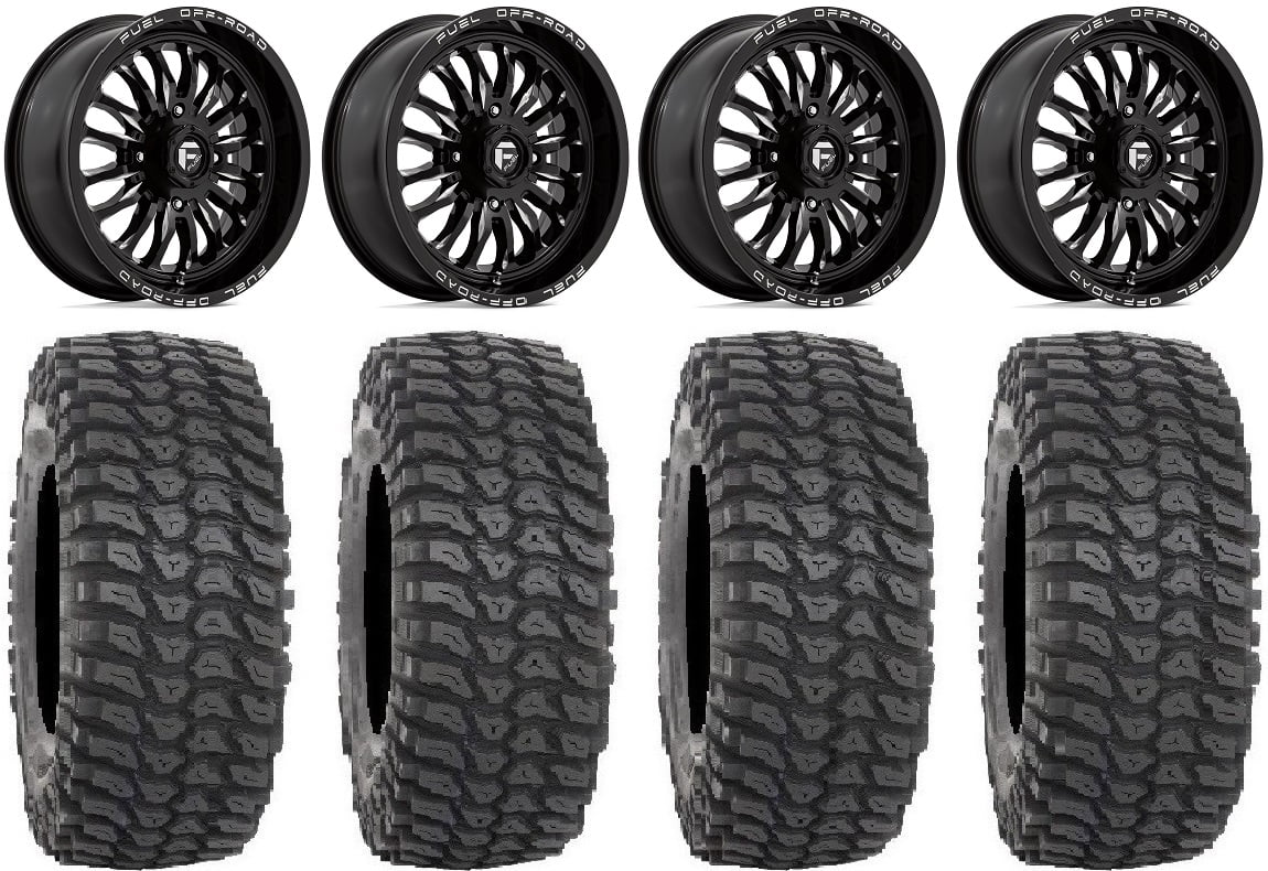 Fuel ARC 18" Wheels Black 36" XCR350 Tires Polaris RZR XP 1000 / PRO XP / Ranger XP 900/1000