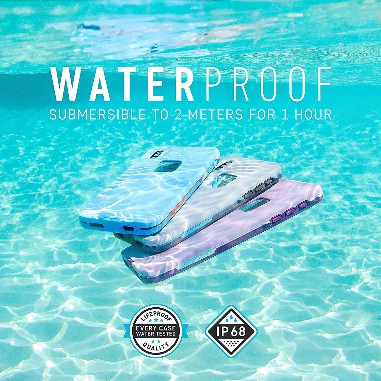 LifeProof FRE Series Waterproof Case for iPhone XR, Asphalt