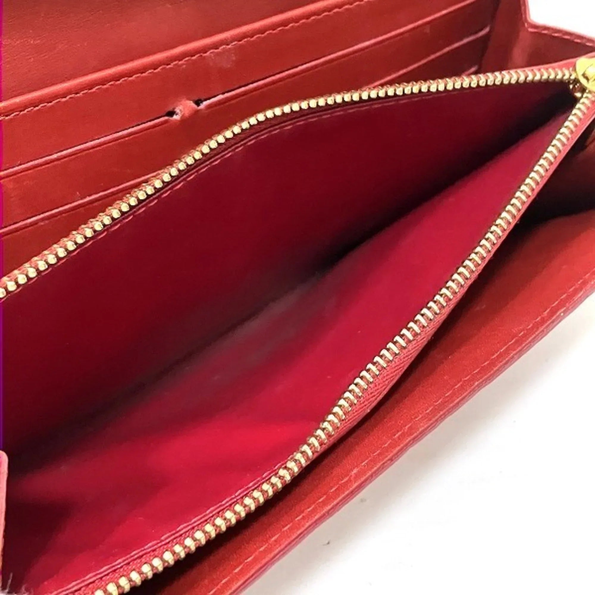 Pre-Owned Louis Vuitton Monogram Vernis Portefeuille Sarah M93530 Long Wallet Women's (Good)