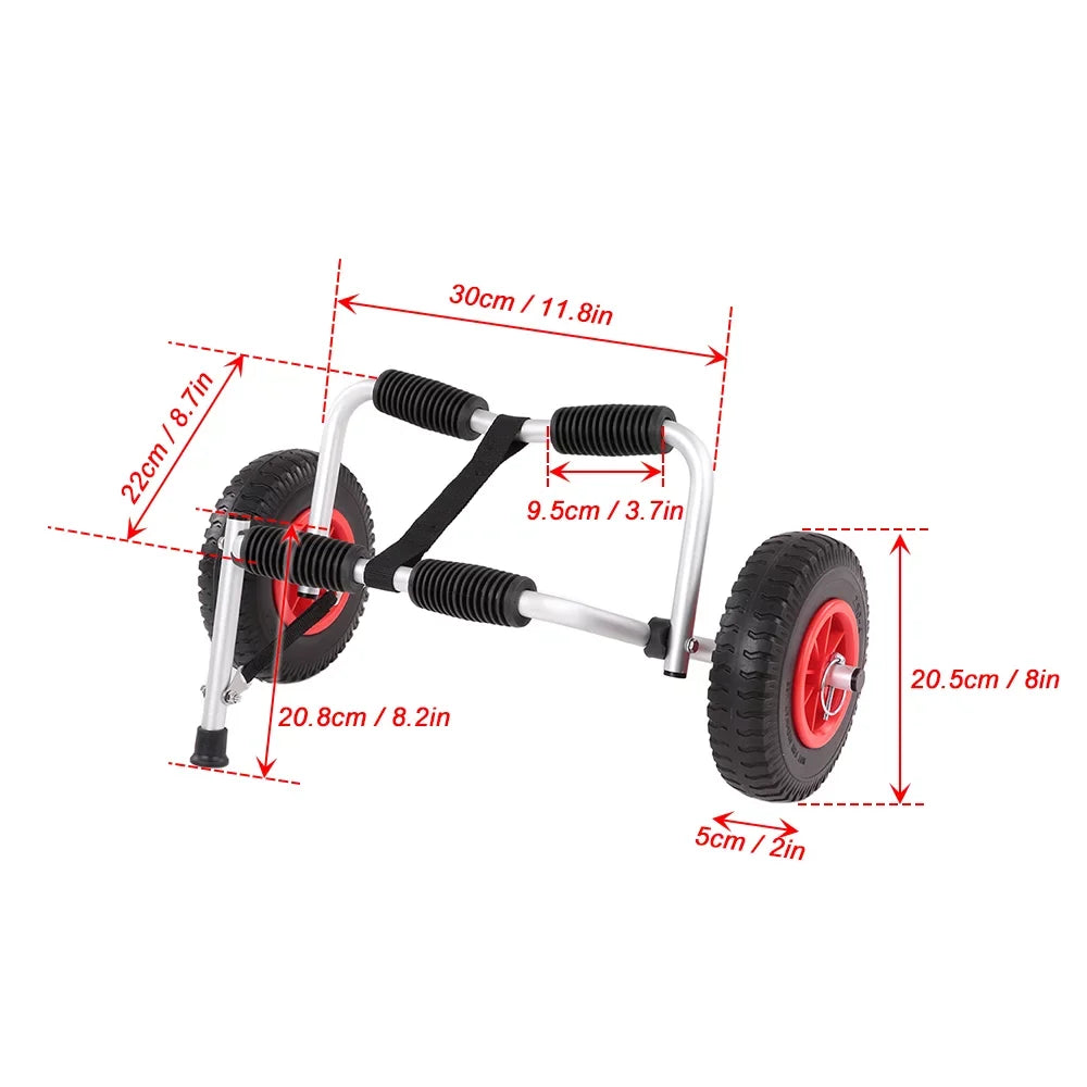 Anself Portable Lightweight Foldable Vessel Kayak Canoe Trolley