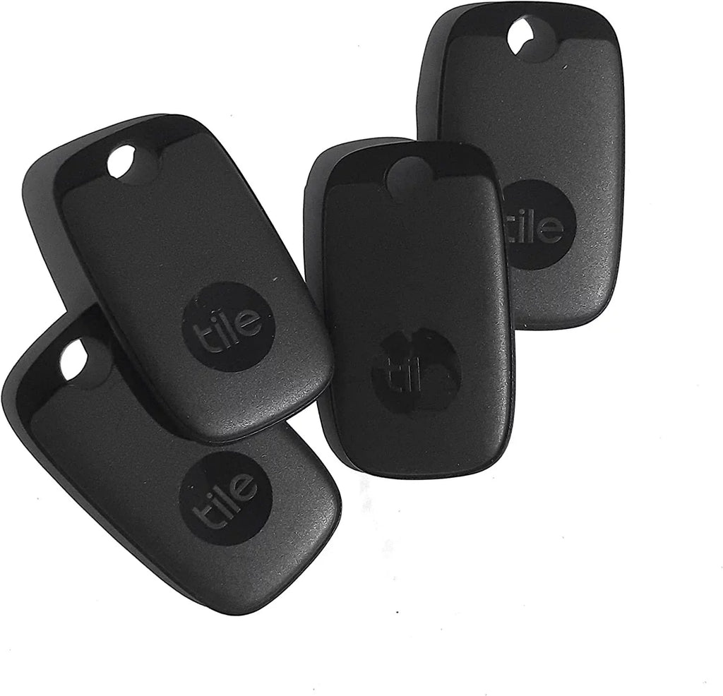 Tile Pro 2022 4-Pack. Powerful Bluetooth Tracker, Keys Finder and Item Locator for Keys, Bags, and More; Up to 400 ft Range. Impervious Phone Finder. iOS and Android Matching
