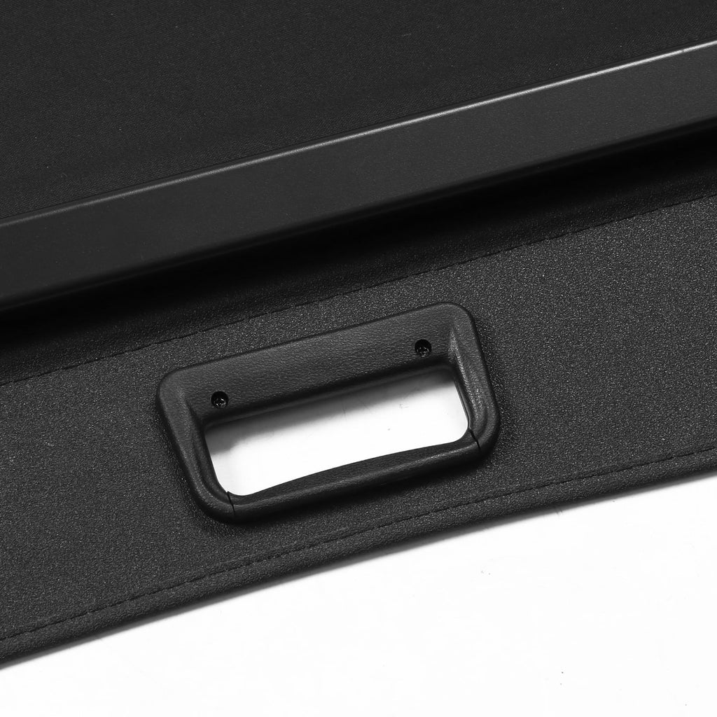 Ikon Motorsports Cargo Shield Suitable With 2014-2018 Subaru Forester (Only Fit Automatic Rear Gate) PVC & Aluminum Rod Black Security Rear Trunk Coating Security Retractable Shield