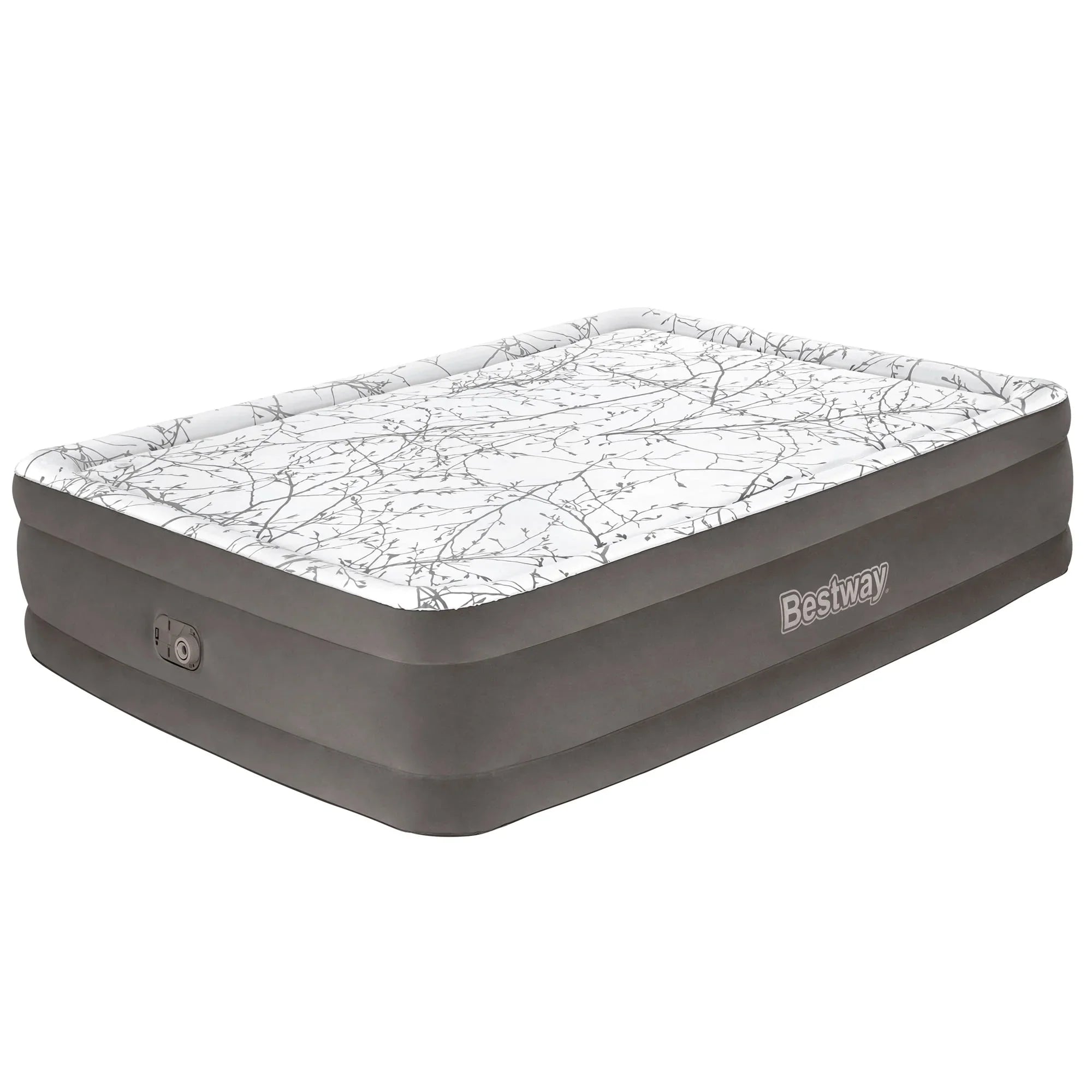 Bestway Tritech Cushify Top Air Mattress Queen 18” with Built-in AC Pump and Antimicrobial Coating