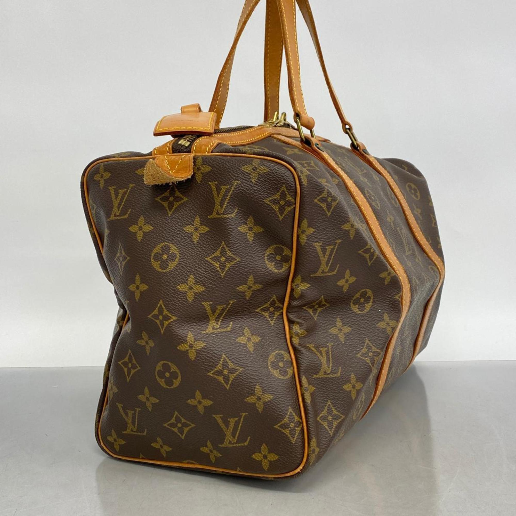 Pre-Owned Louis Vuitton Boston Bag Monogram Saxe Souple 35 M41626 Brown Men's Women's (Good)