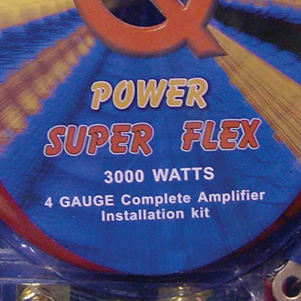 Q Power Super Flex 4 Gauge 3000 Watt Amplifier Wiring Kit
