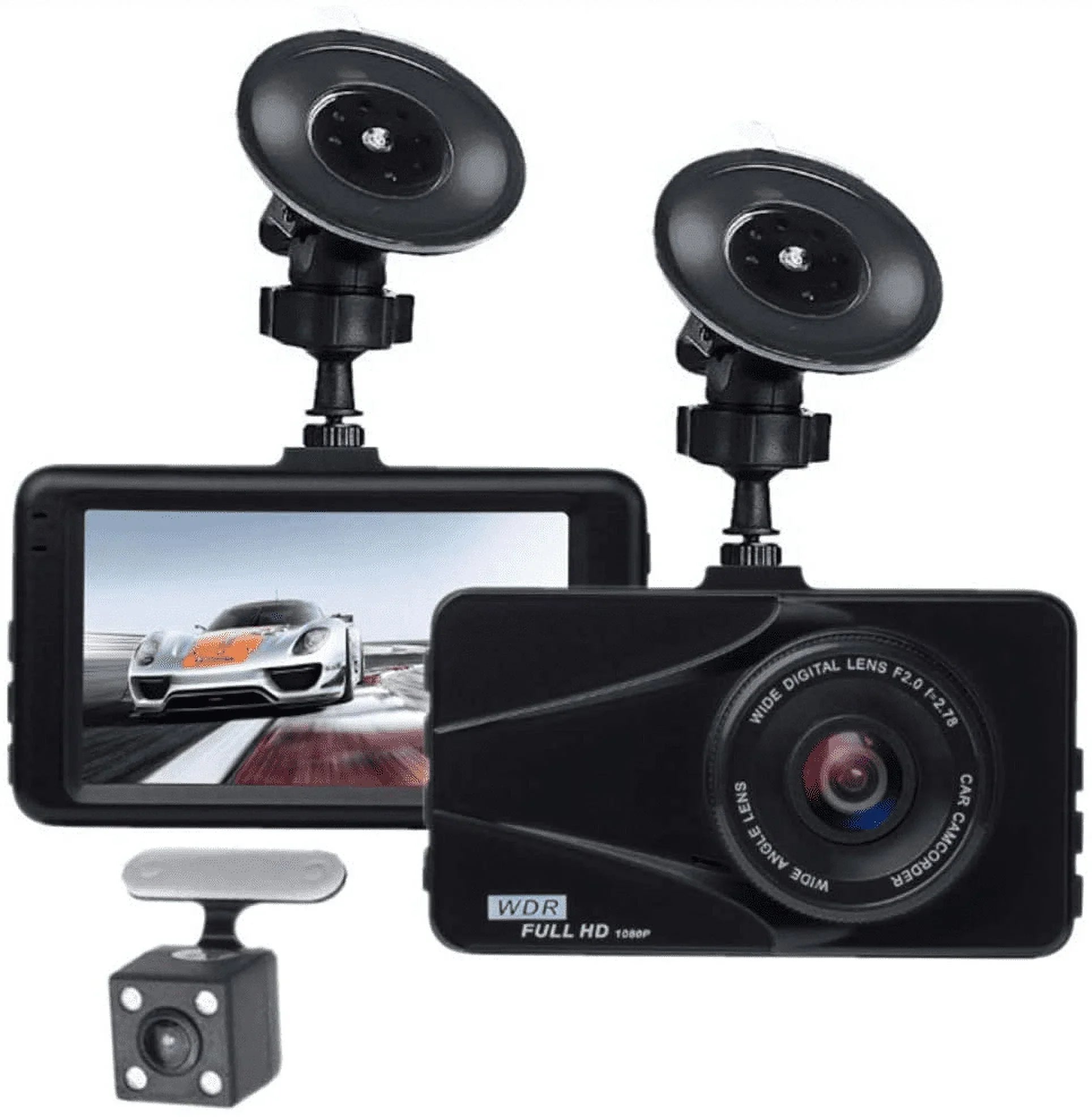 T670 Plus DVR Dash Cam For Mercury Dual Travel Recorder Full HD 3" LCD Screen 170° Wide Angle, WDR, G-Sensor, Loop Recording Motion Detection Excellent Video Images
