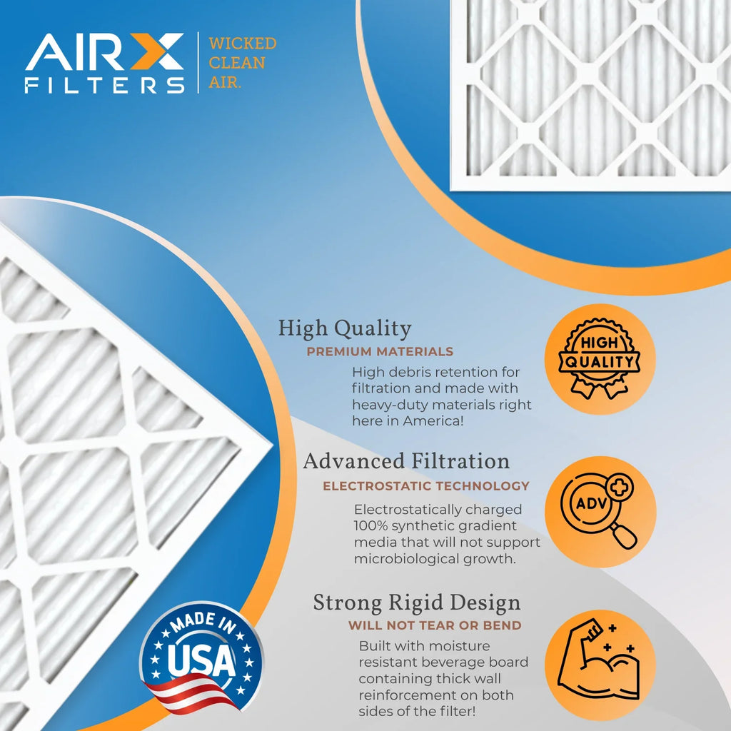 15x20x1 Air Filter MERV 8 Comparable to MPR 700 & FPR 5 Matching with Lennox 91X24 Filter 6 Pack MERV 8 Comparable to MPR 700 & FPR 5 by AIRX FILTERS WICKED CLEAN AIR.