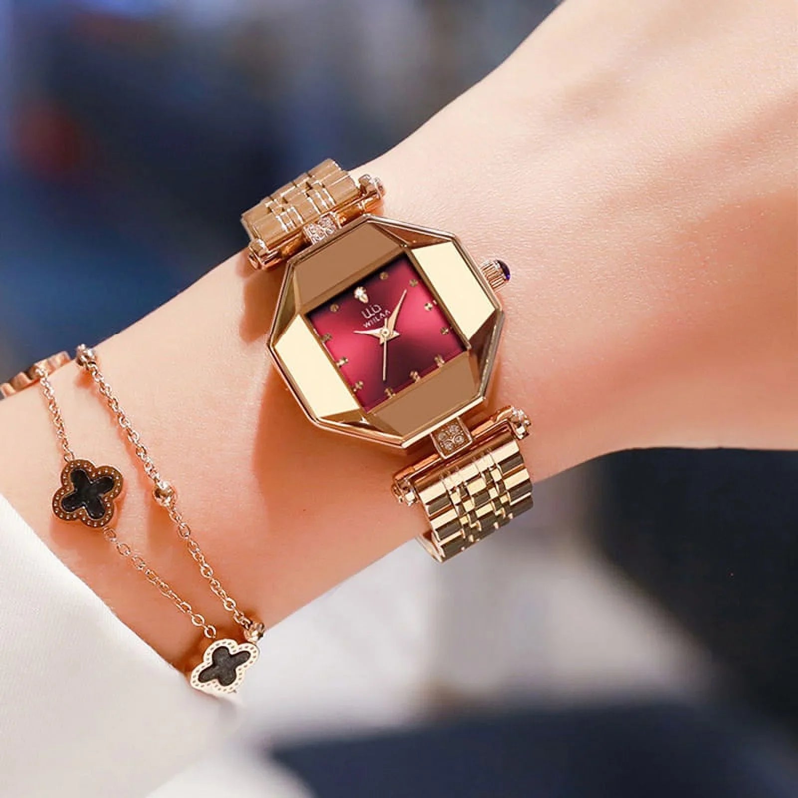Luxury Brand Diamond Women Watches Gold Quartz Ladies Wrist Watches Stainless Steel Clock Female Watch Relogio Feminino 2022 - Quartz Wristwatches