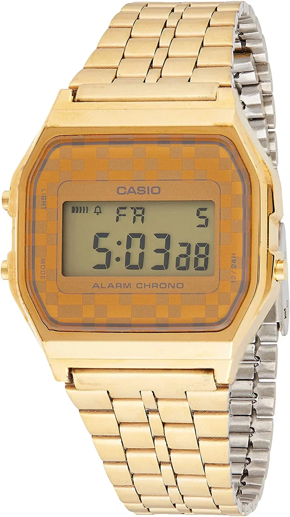 Casio Men's Vintage Digital Quartz Gold Tone Stainless Steel Watch A159WGEA-9A