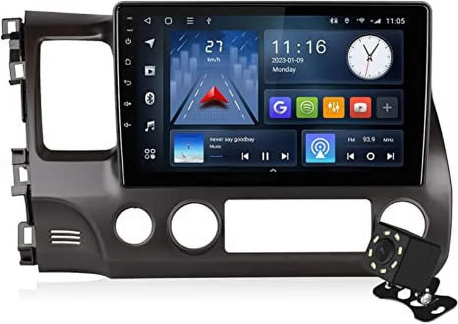 10.1 inches Android 10 Double Din Car Stereo for Honda Civic 2006-2011 IPS Touchscreen Screen Car Radio with Carplay & Android Auto Support Backup Camera GPS Navi FM BT