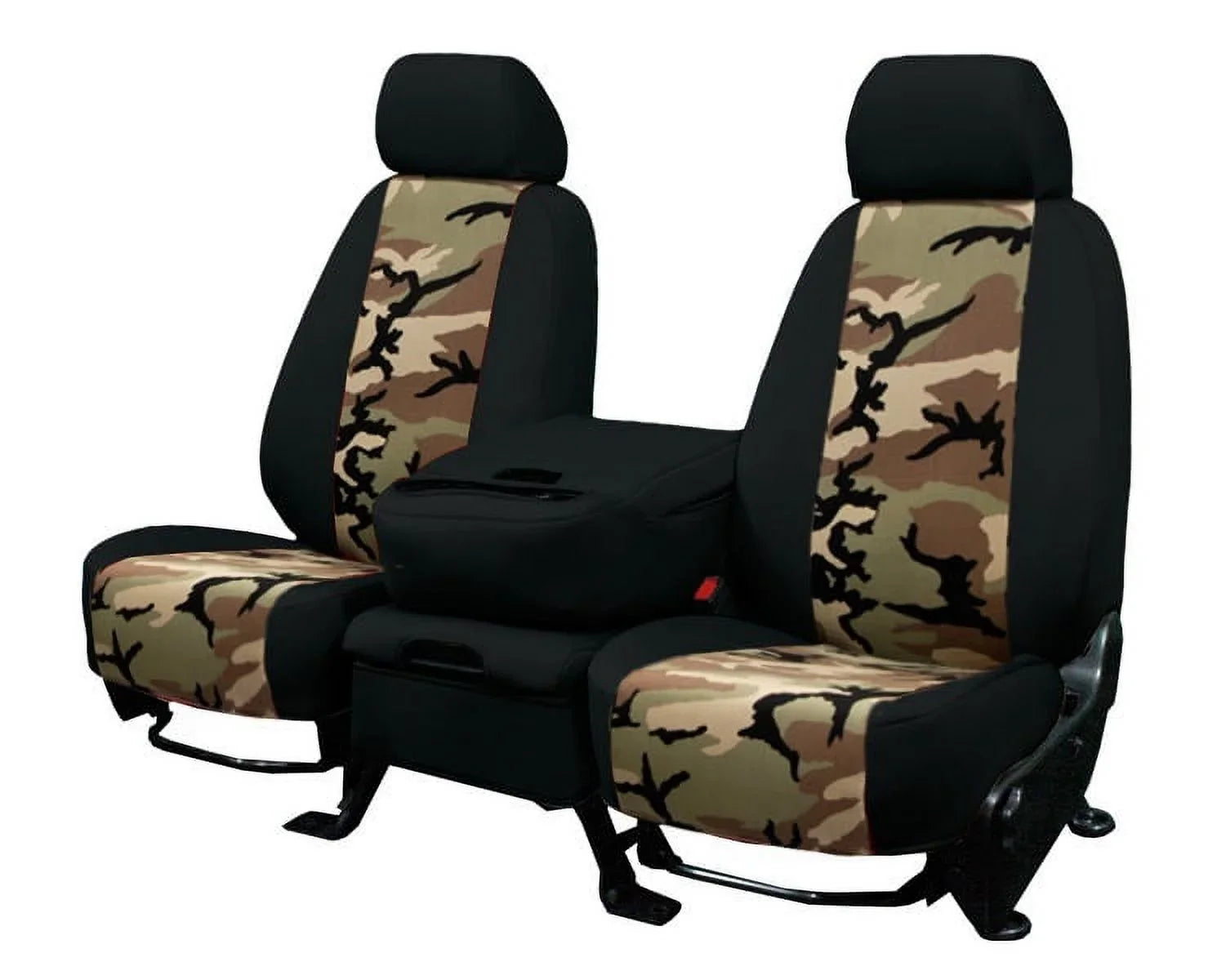 CalTrend Center 50/50 Split Bench Camo Seat Protection for 1994-1997 Toyota Land Cruiser - TY120-92KS Retro Insert with Black Trim